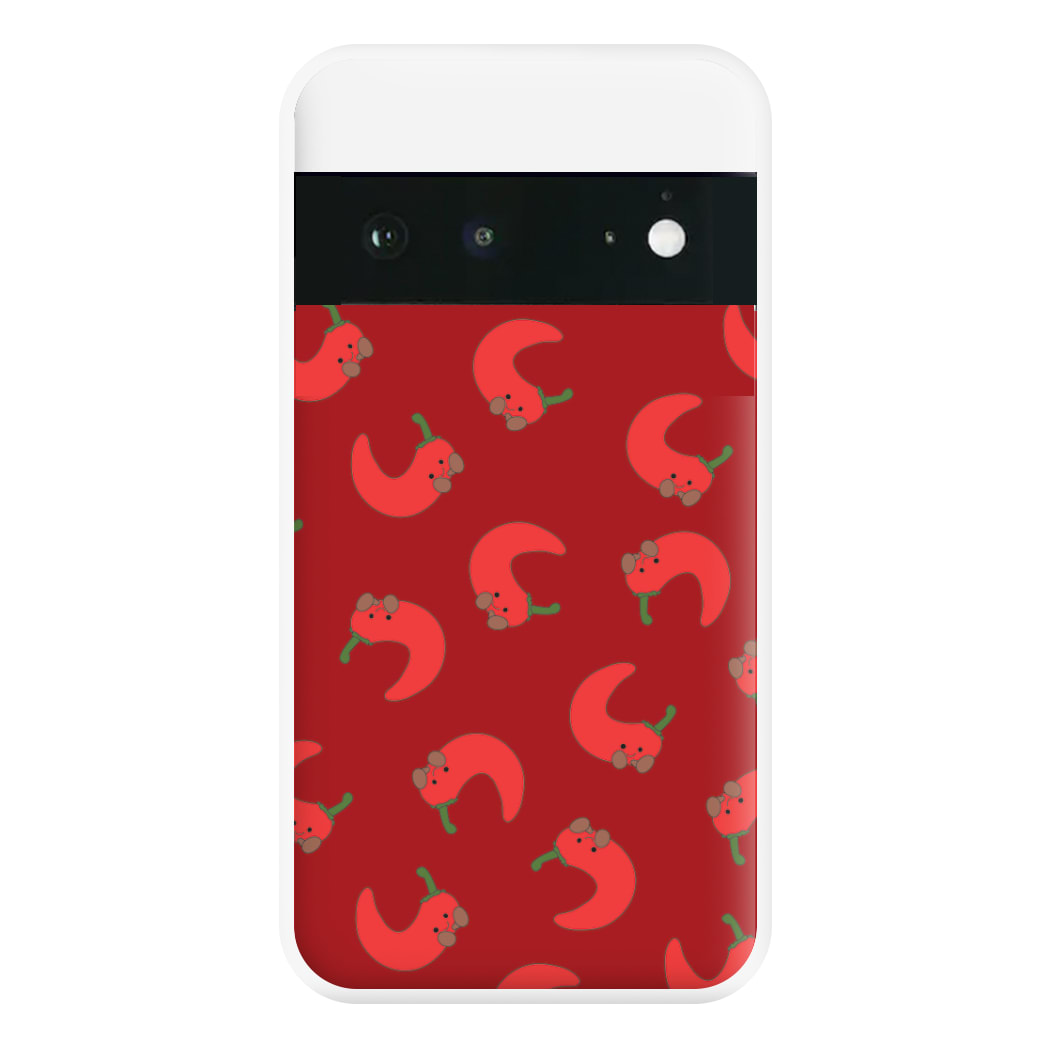 Red Chilli Pattern Phone Case for Google Pixel 6a