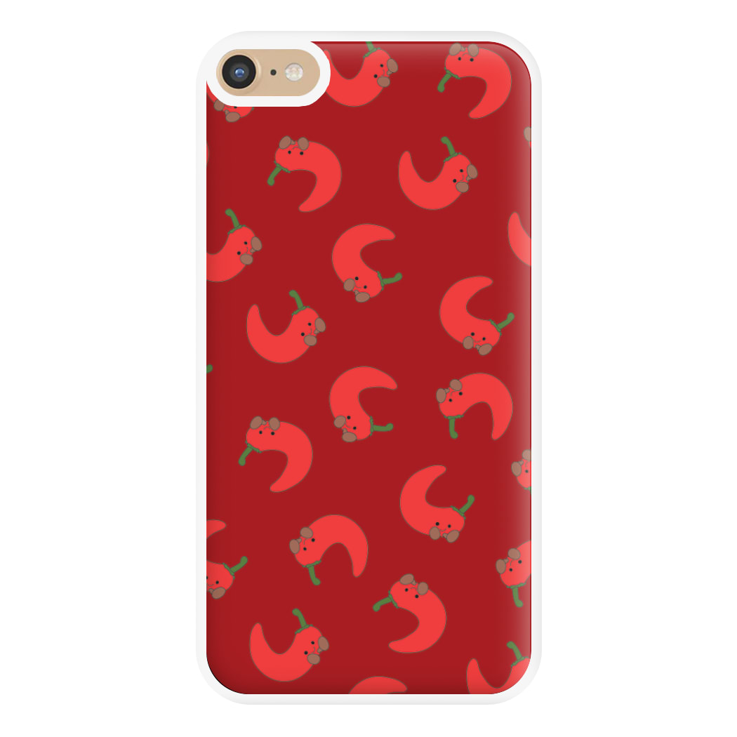 Red Chilli Pattern Phone Case for iPhone 6 Plus / 7 Plus / 8 Plus