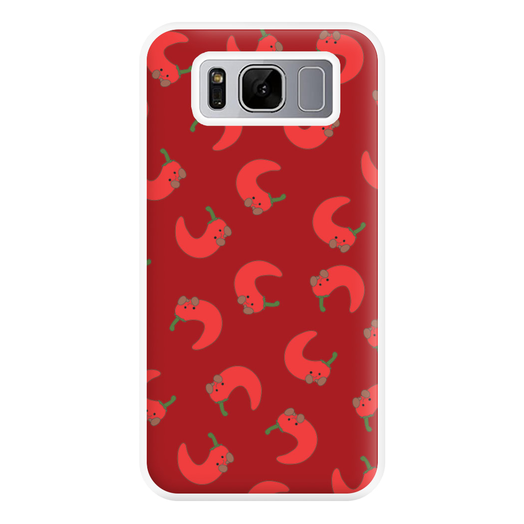 Red Chilli Pattern Phone Case for Galaxy S8 Plus