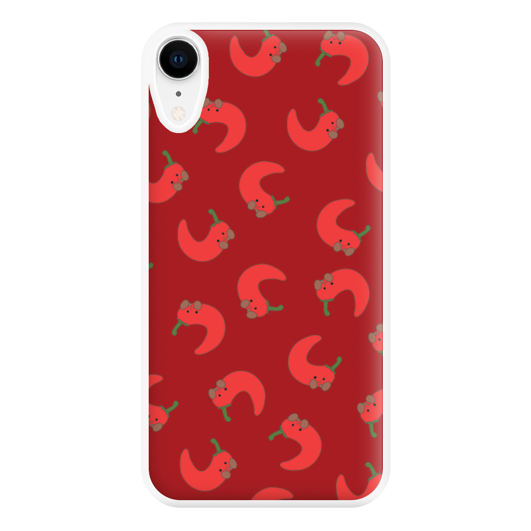 Red Chilli Pattern Phone Case for iPhone XR