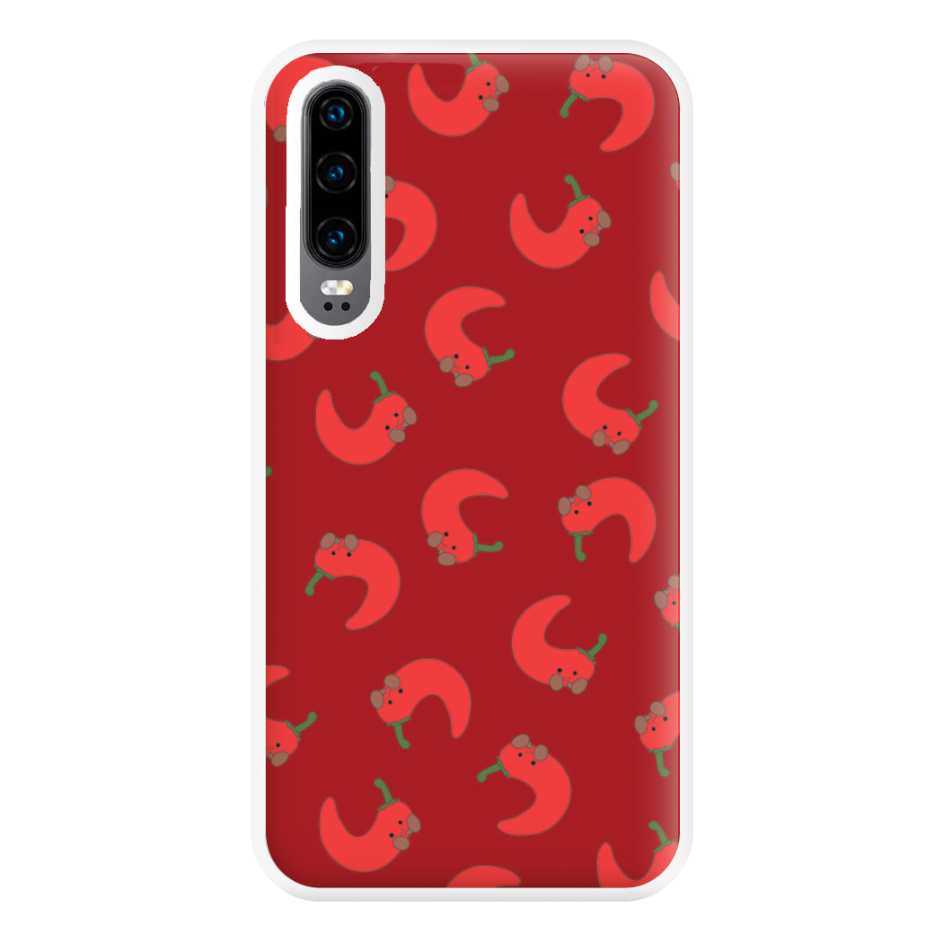 Red Chilli Pattern Phone Case for Huawei P30