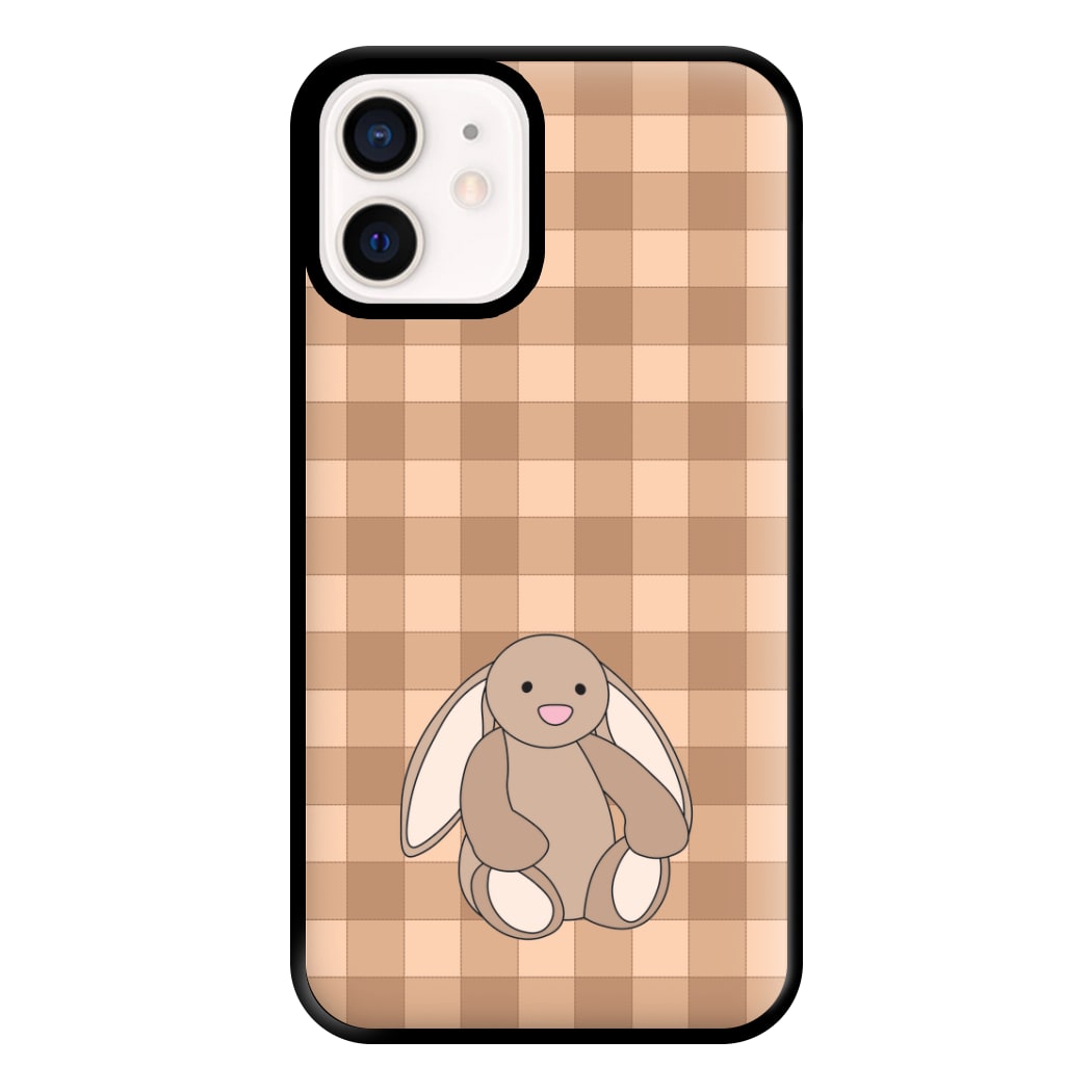 Bunny Checkered Pattern Phone Case for iPhone 13 Mini