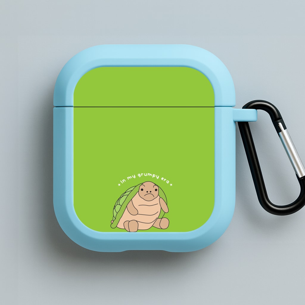 Grumpy Era Turtle Blue AirPods Case