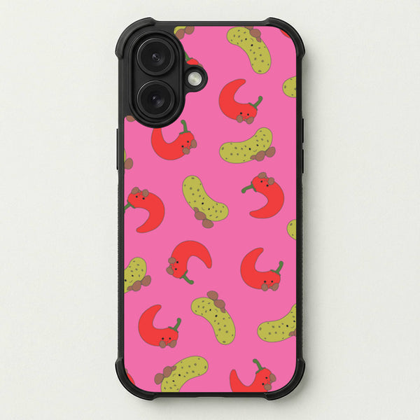 Red Chillis And Pickles Pattern Phone Case — Bumper case