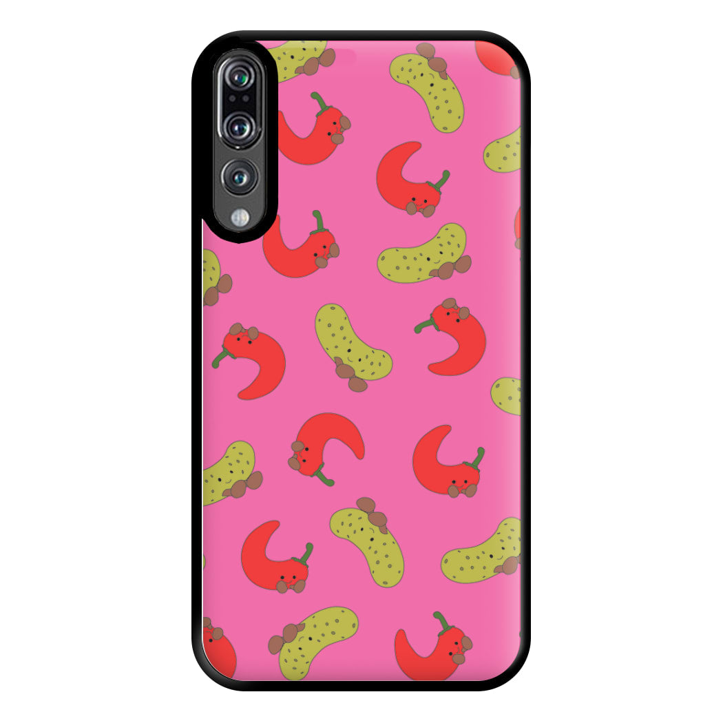 Red Chillis And Pickles Pattern Phone Case for Huawei P20 Pro