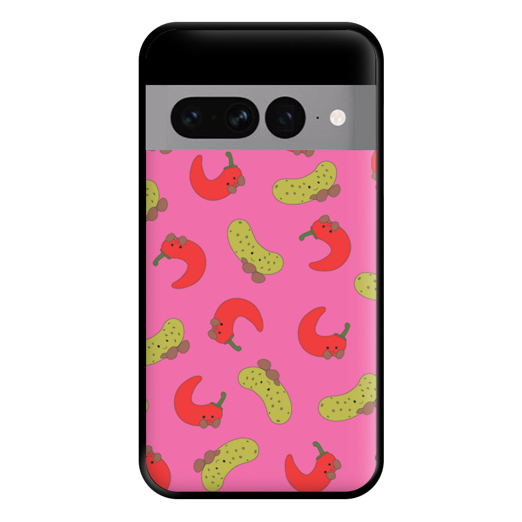 Red Chillis And Pickles Pattern Phone Case for Google Pixel 7 Pro