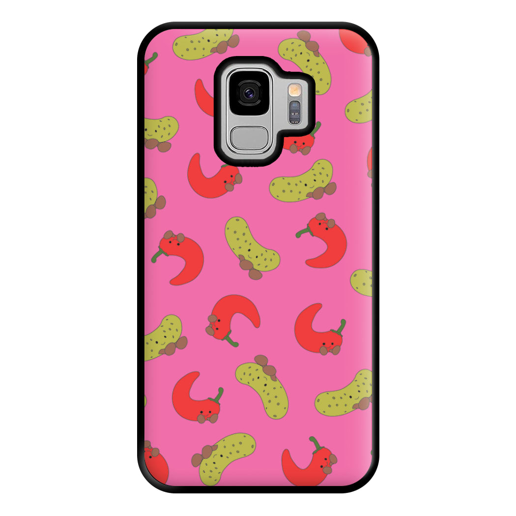 Red Chillis And Pickles Pattern Phone Case for Galaxy S9 Plus