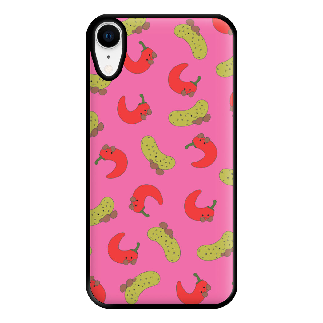 Red Chillis And Pickles Pattern Phone Case for iPhone XR