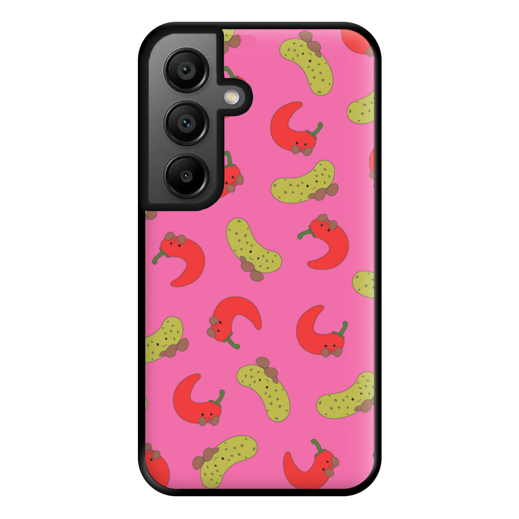 Red Chillis And Pickles Pattern Phone Case for Galaxy A56