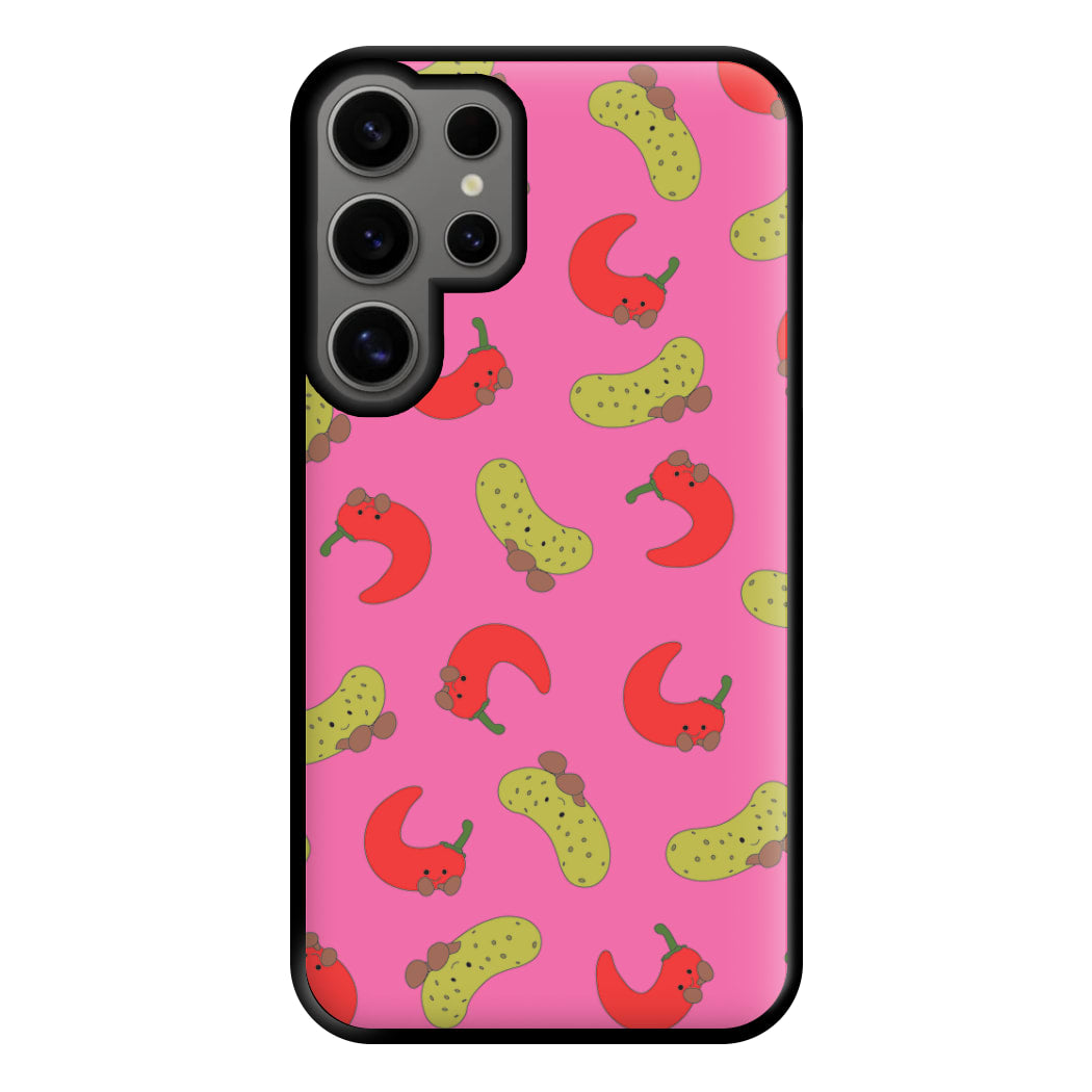 Red Chillis And Pickles Pattern Phone Case for Galaxy S24 Ultra