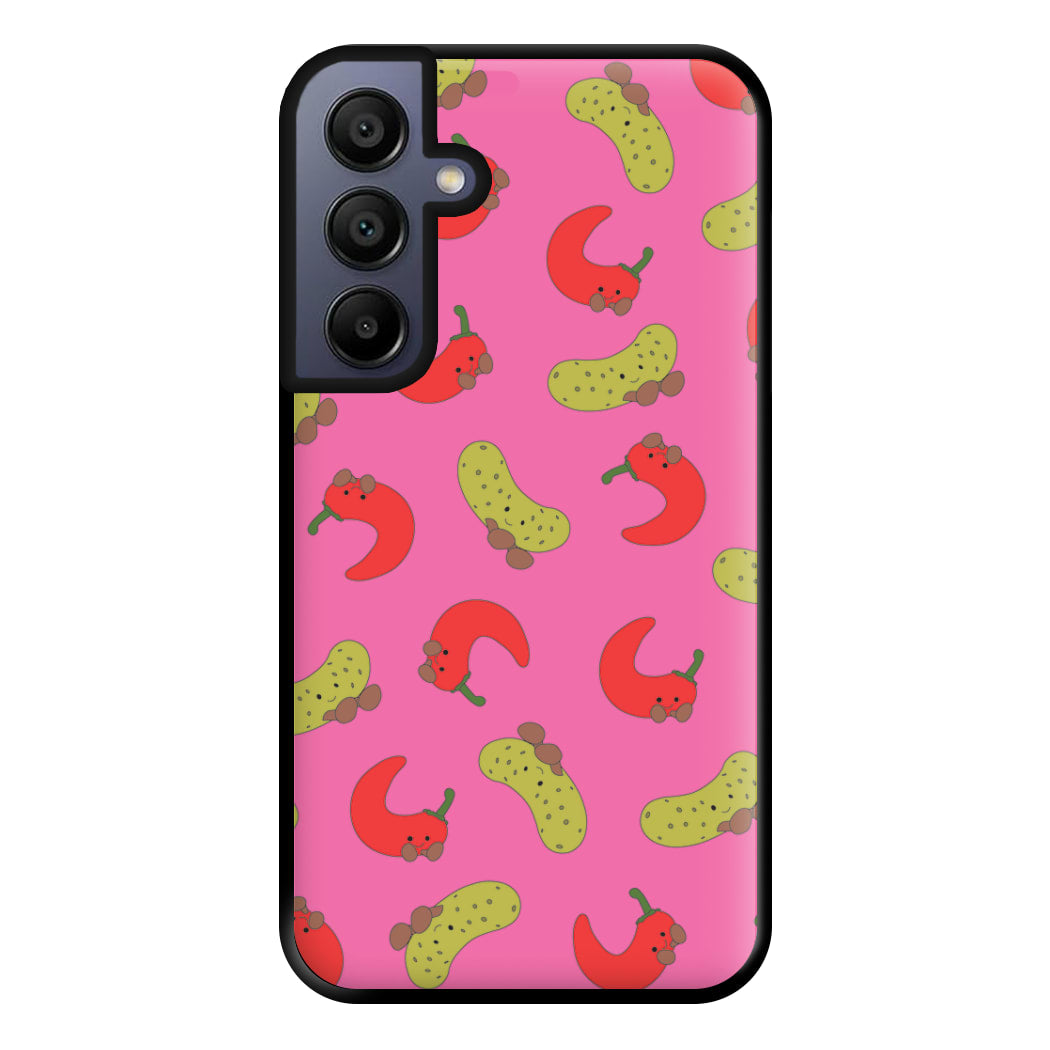 Red Chillis And Pickles Pattern Phone Case for Galaxy A16