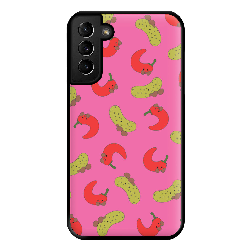 Red Chillis And Pickles Pattern Phone Case for Galaxy S21 Plus
