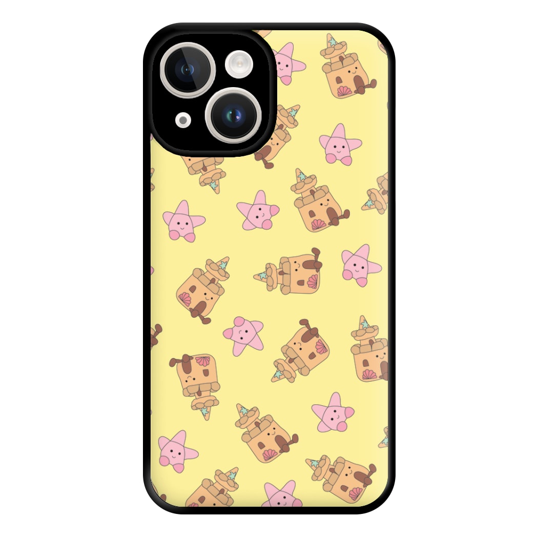 Sandcastles And Stars Pattern Phone Case for iPhone 14