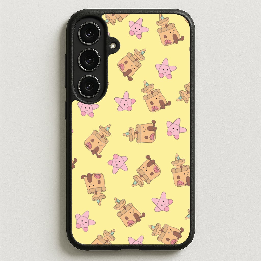 Sandcastles And Stars Pattern Phone Case for Galaxy S25FE