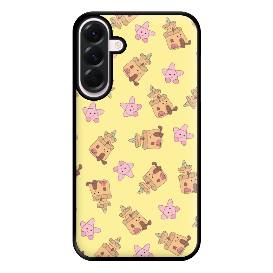 Sandcastles And Stars Pattern Phone Case for Galaxy A36