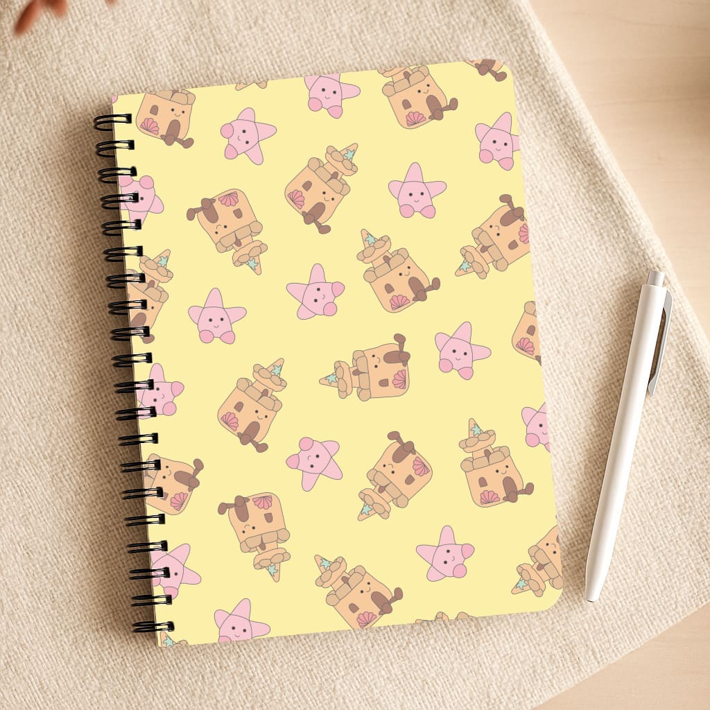 Sandcastles And Stars Pattern Notepad