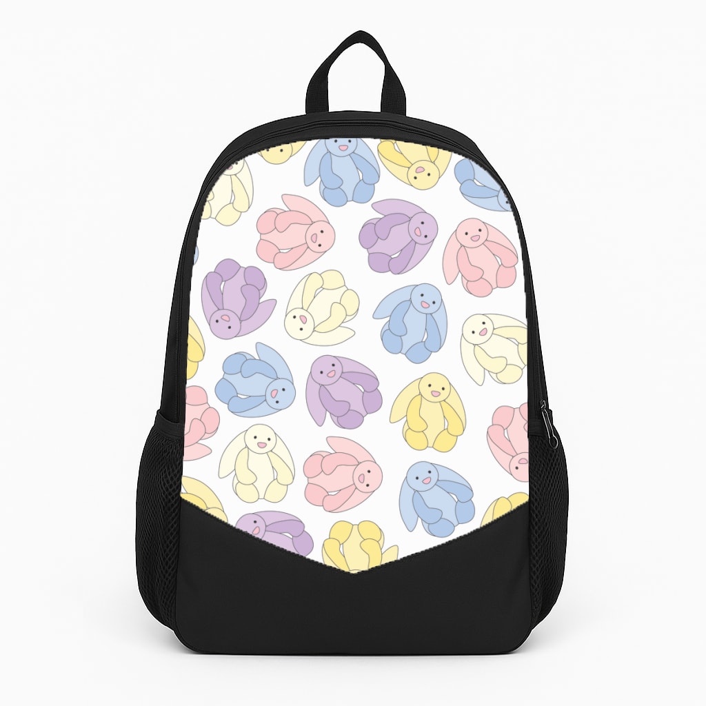 Pastel Bunnies Pattern Large Backpack