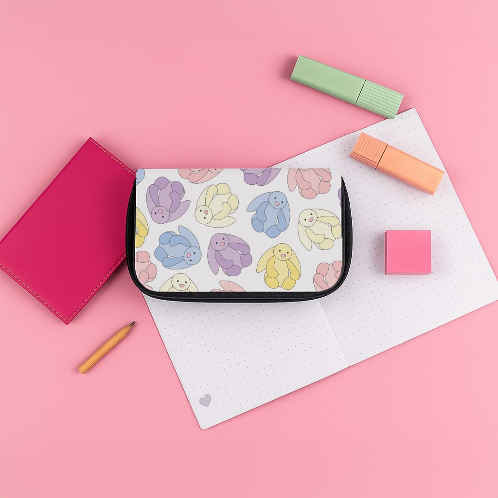 Pastel Bunnies Pattern Pencil Case