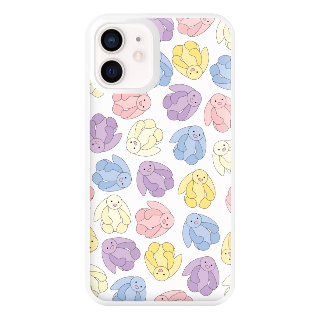 Pastel Bunnies Pattern Phone Case for iPhone 13 Mini
