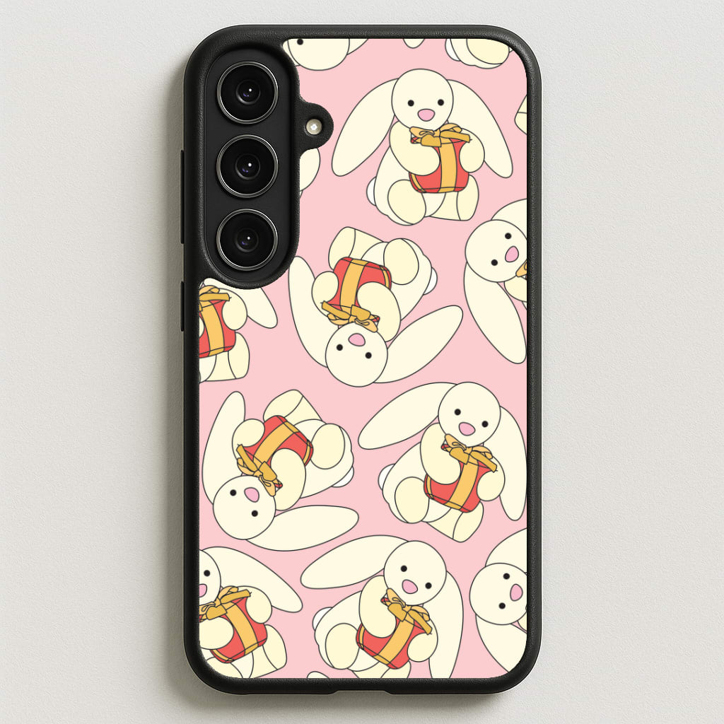 Bunny Present Pattern Phone Case for Galaxy S25FE