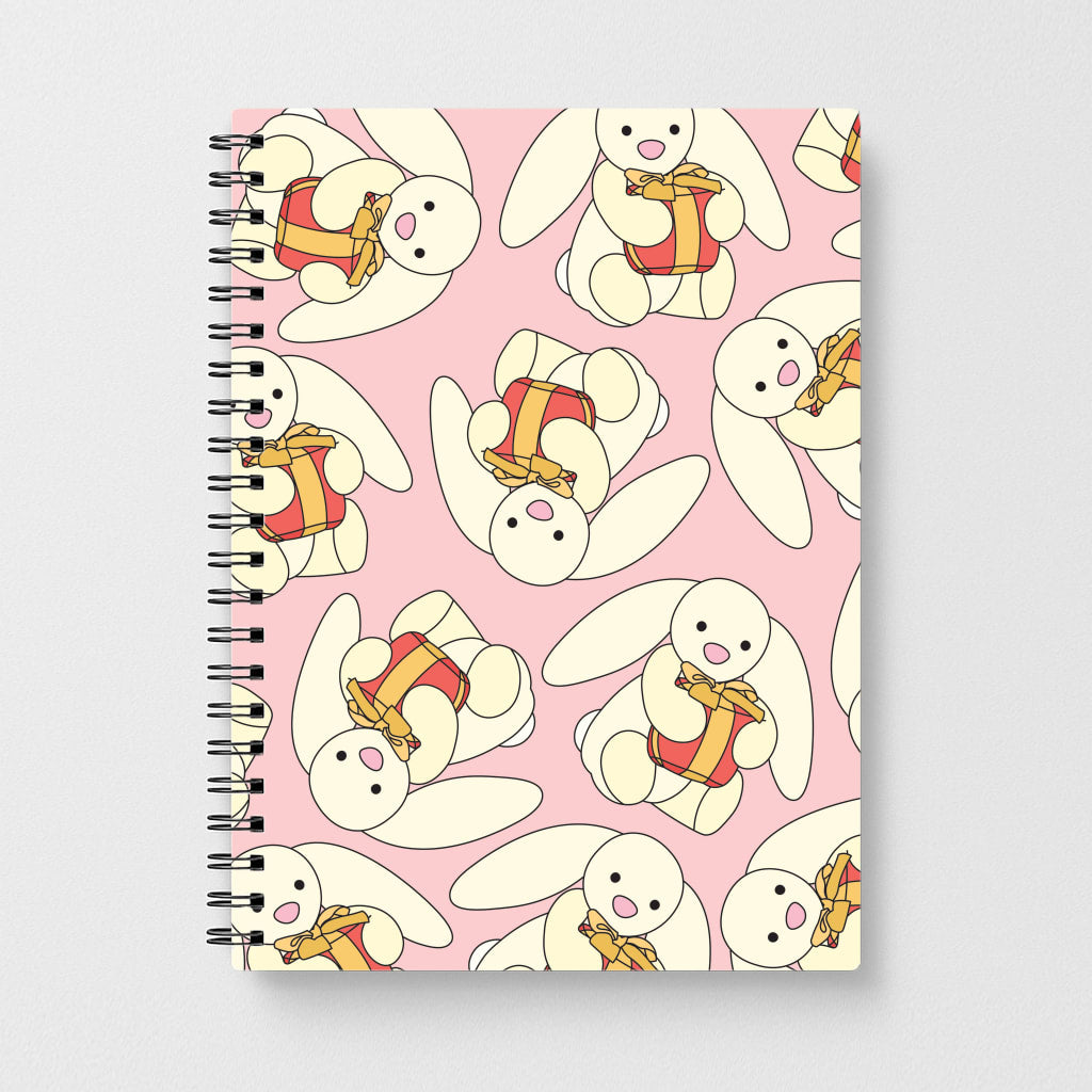 Bunny Present Pattern Notebook