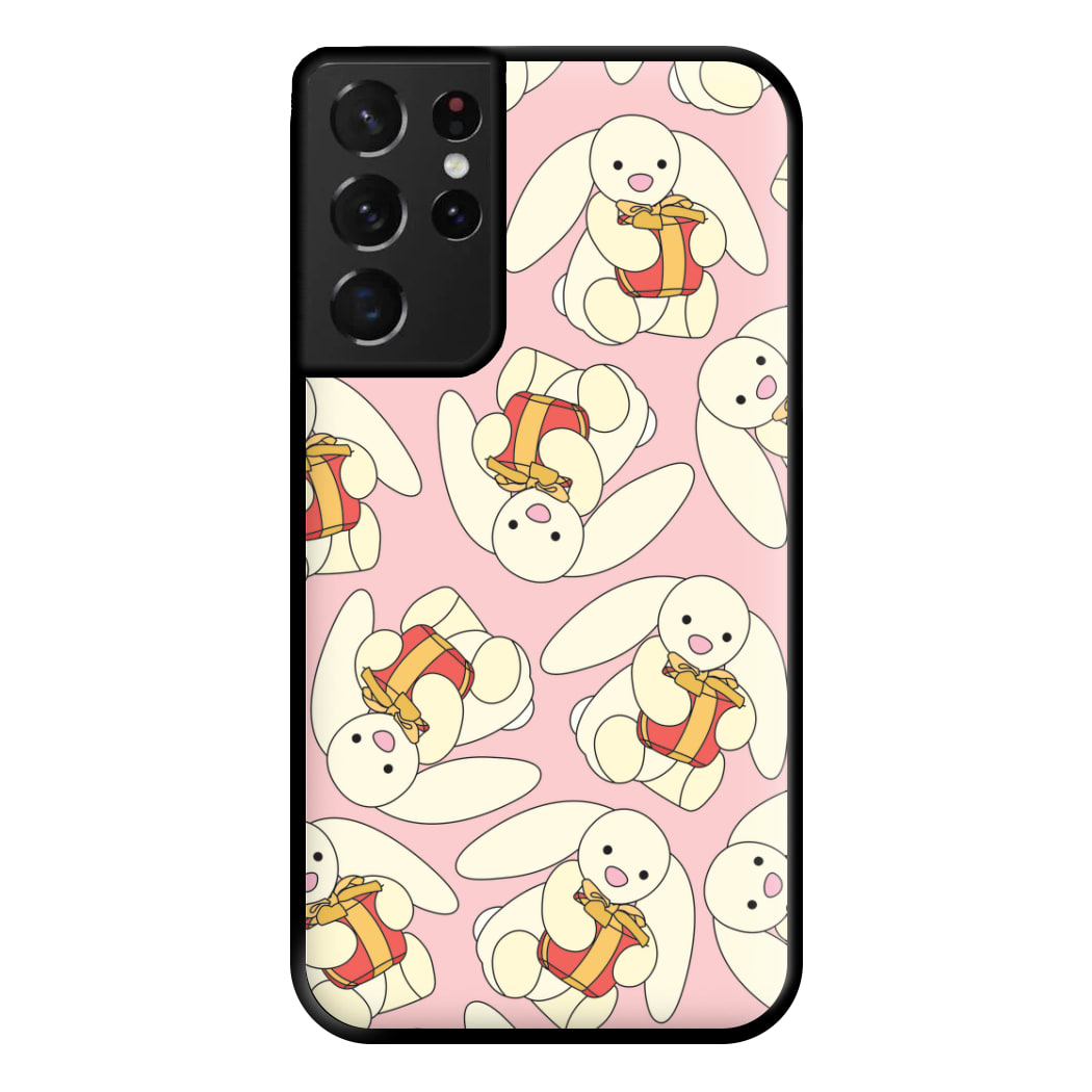 Bunny Present Pattern Phone Case for Galaxy S21 Ultra