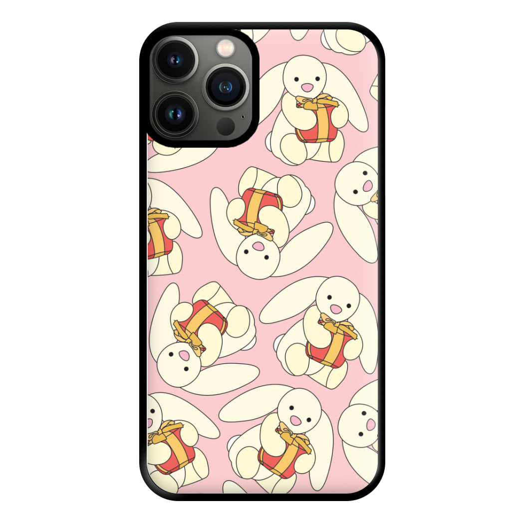 Bunny Present Pattern Phone Case for iPhone 13 Pro Max