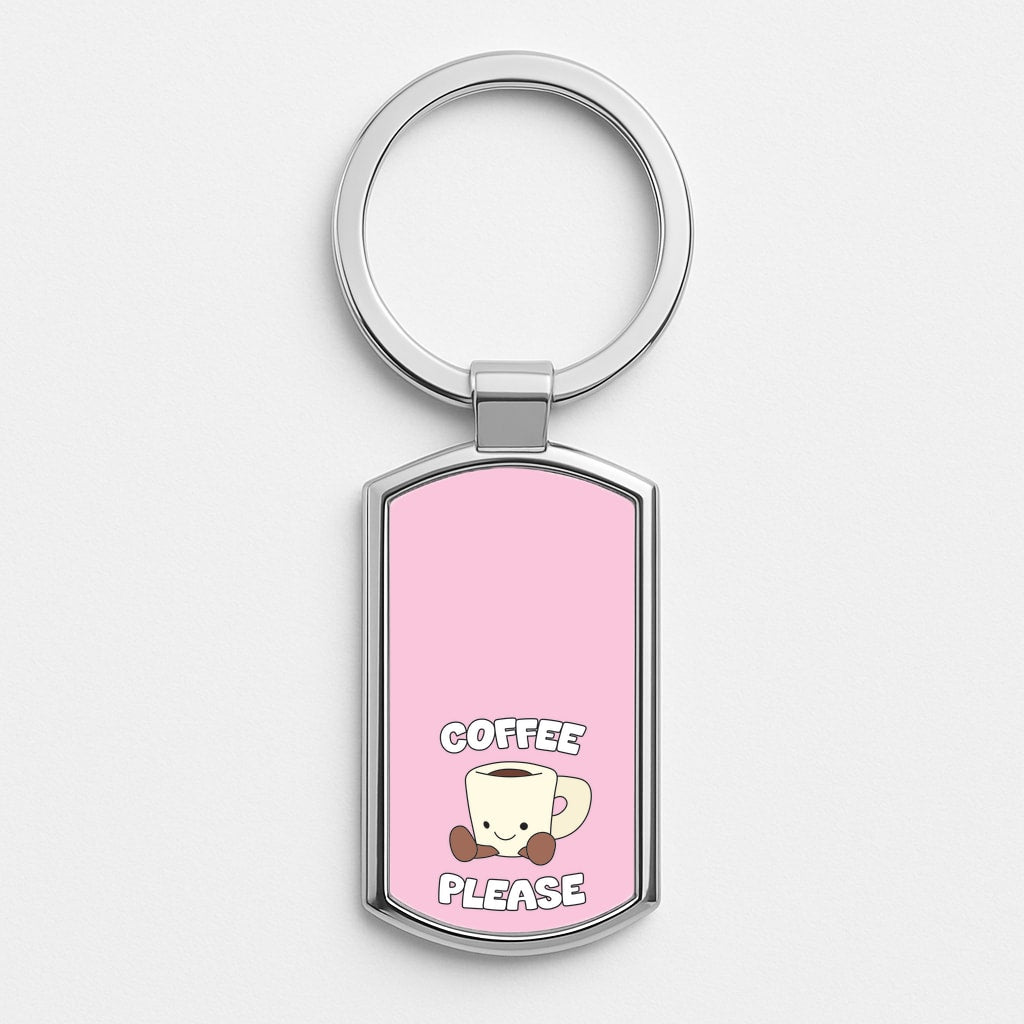 Coffee Please Mug Silver Keyring