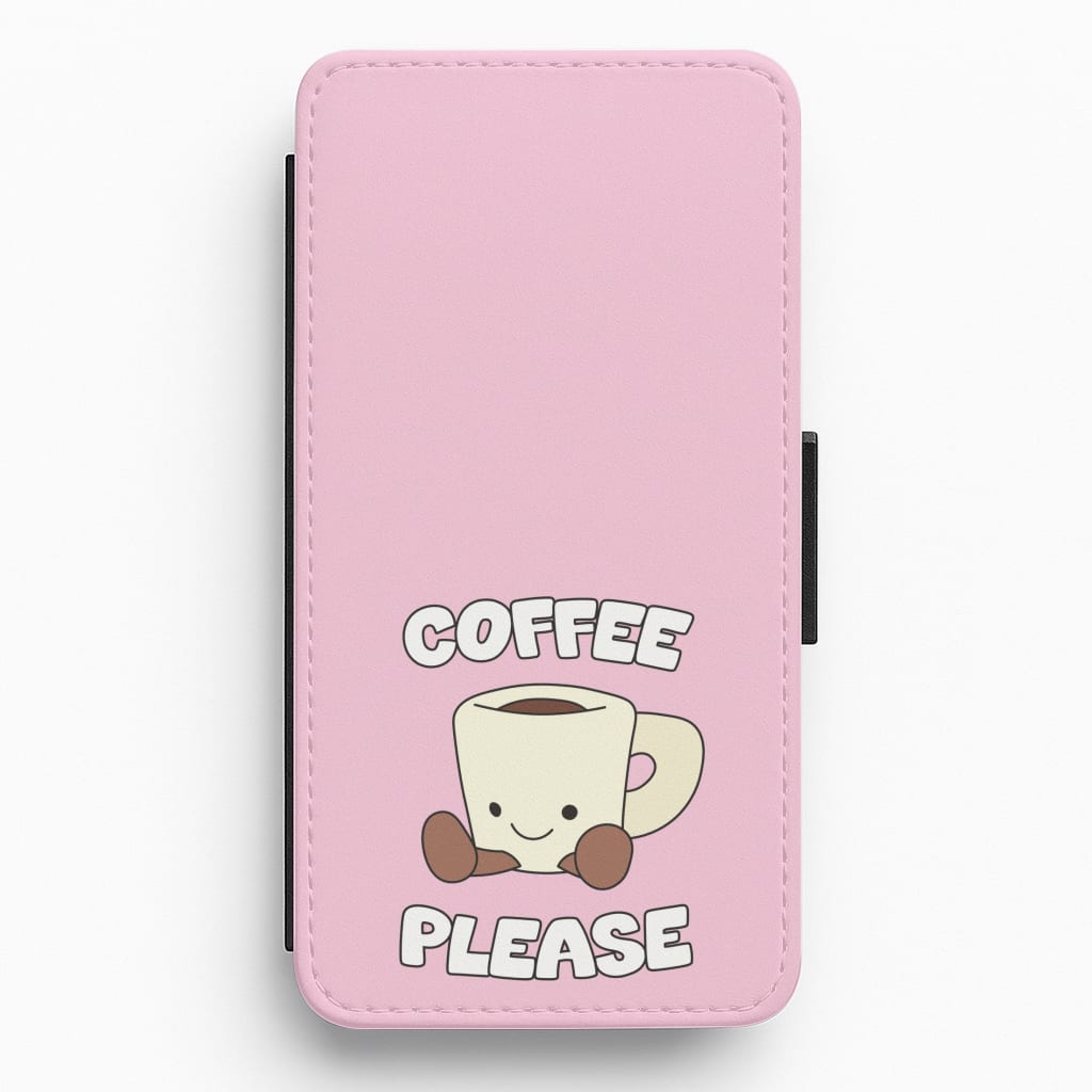 Coffee Please Mug Flip / Wallet Phone Case