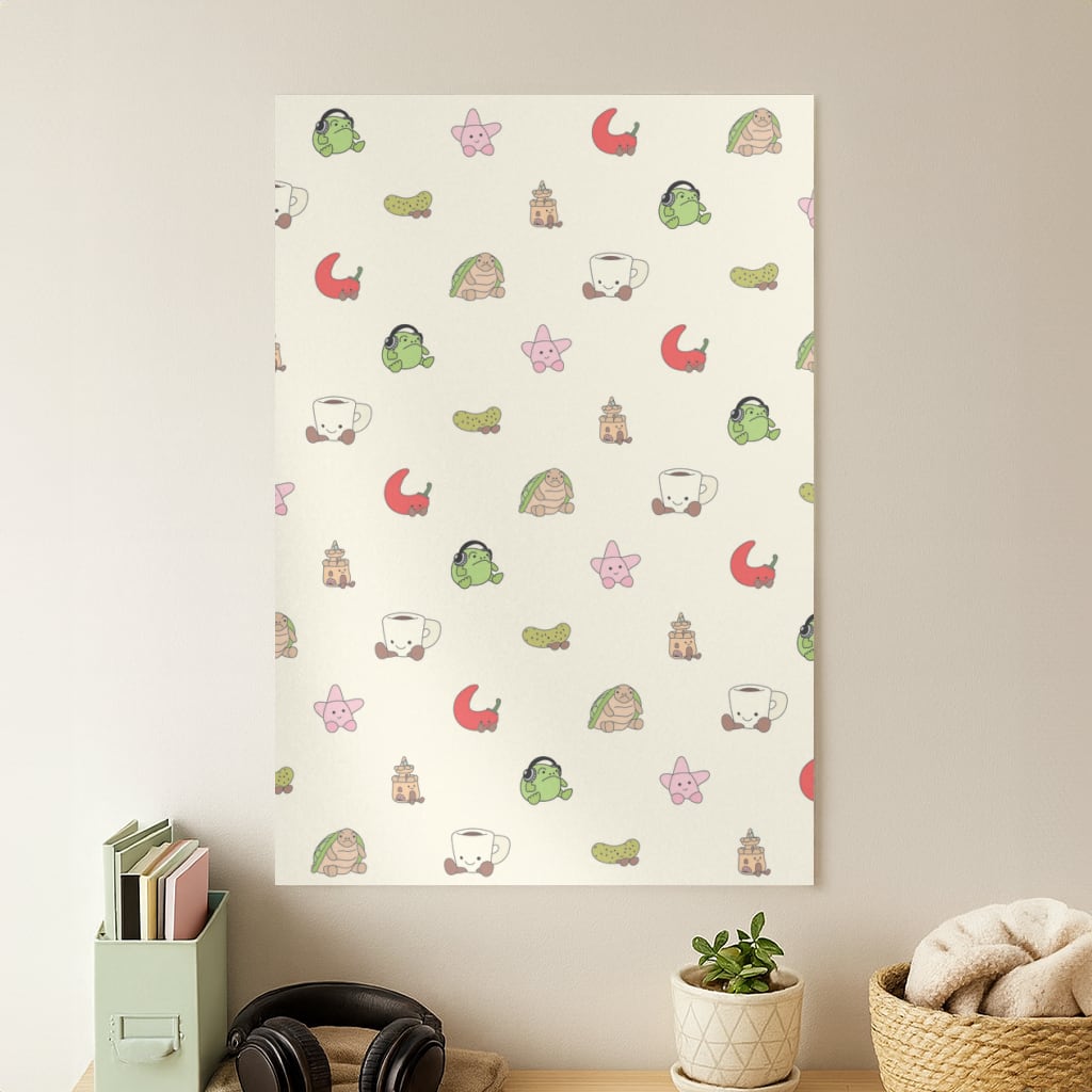 Plushies Pattern Poster