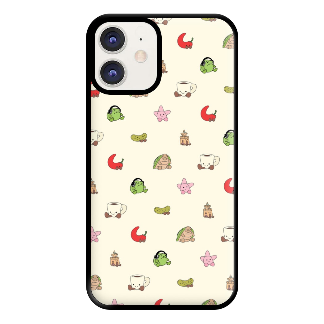 Plushies Pattern Phone Case for iPhone 12 / 12 Pro