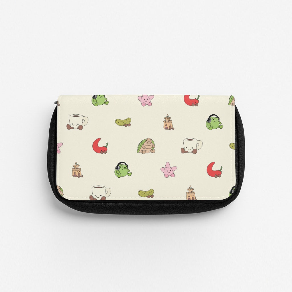 Plushies Pattern Pencil Case