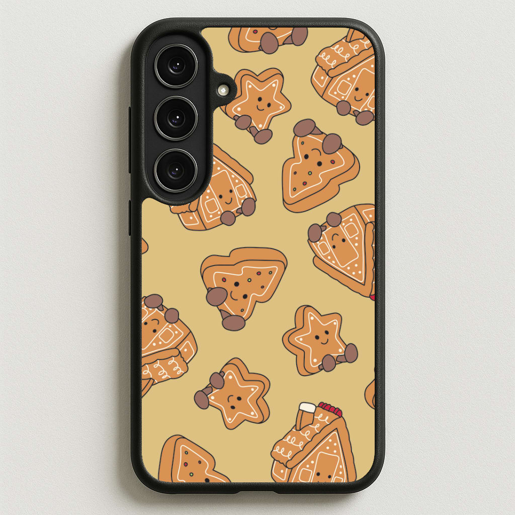 Gingerbread Plushies Pattern Phone Case for Galaxy S25FE