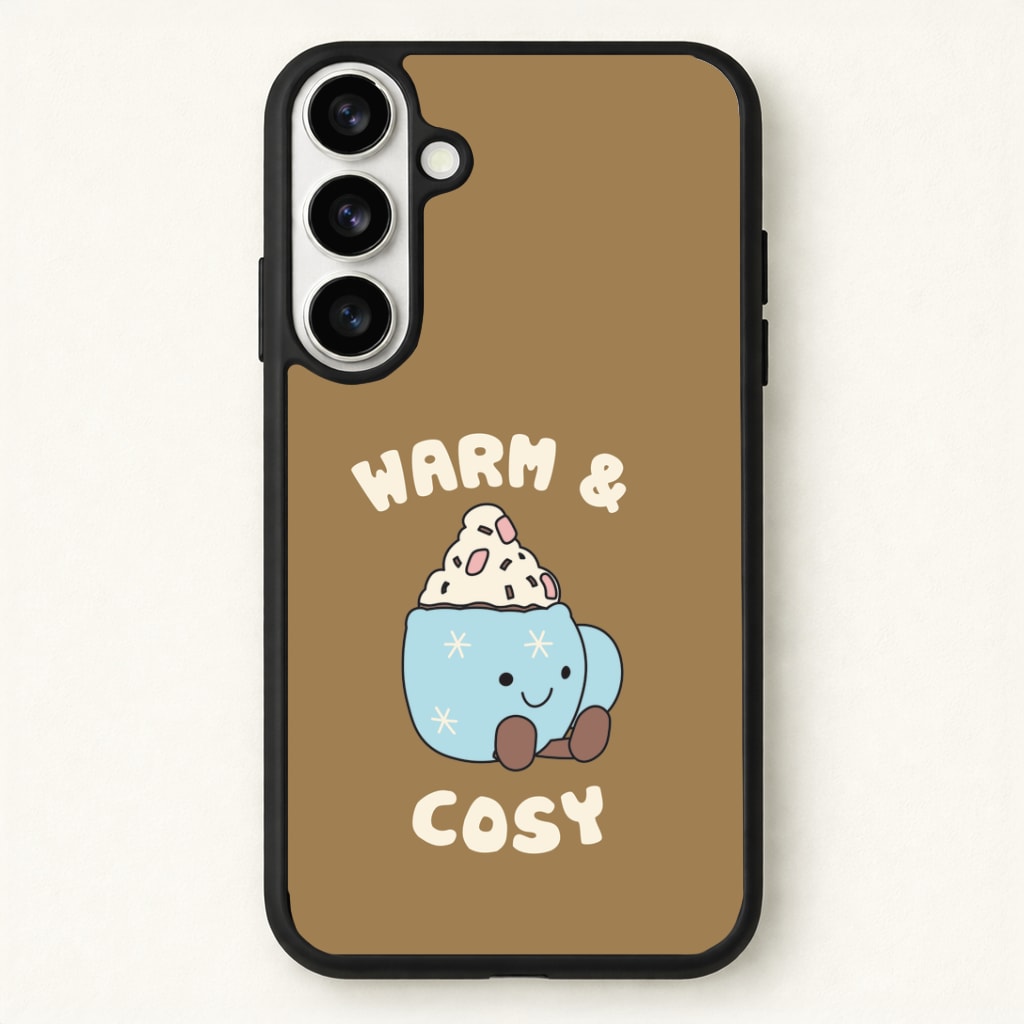Hot Cocoa Plush Quote Phone Case for Galaxy S26 Plus