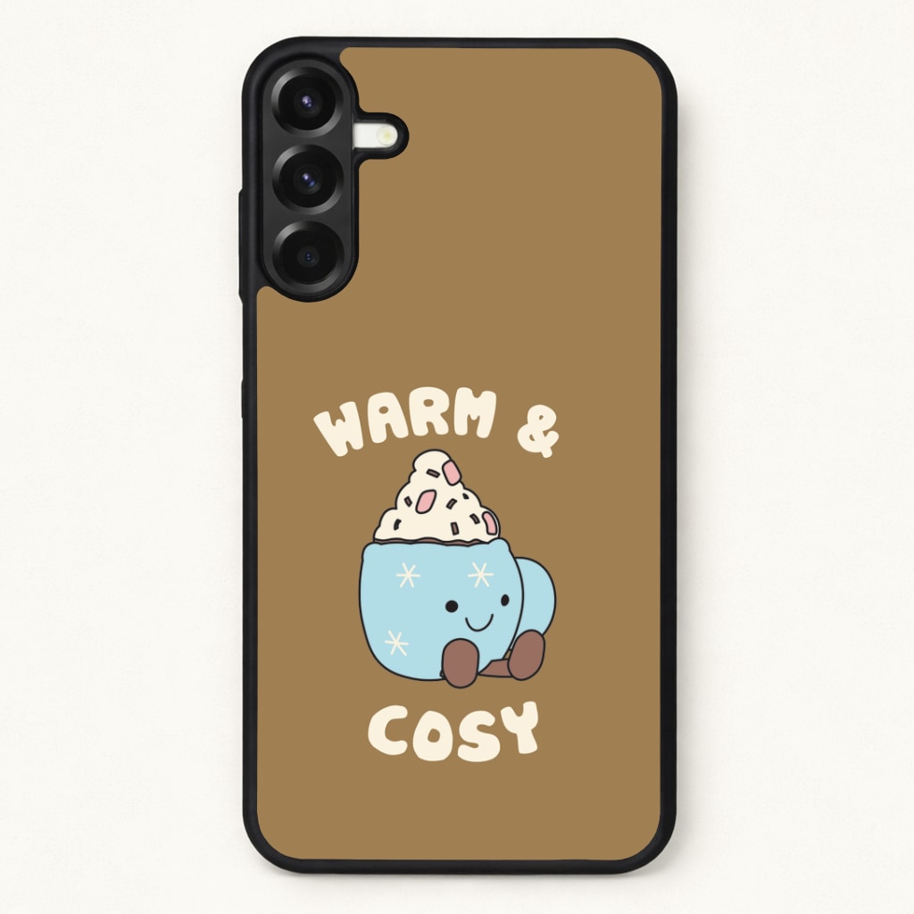Hot Cocoa Plush Quote Phone Case for Galaxy A17