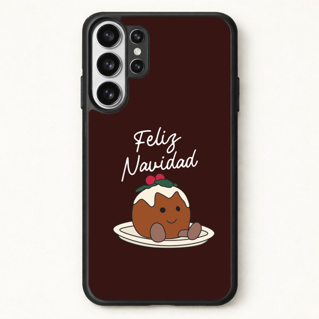 Christmas Pudding Plush Phone Case for Galaxy S26 Ultra