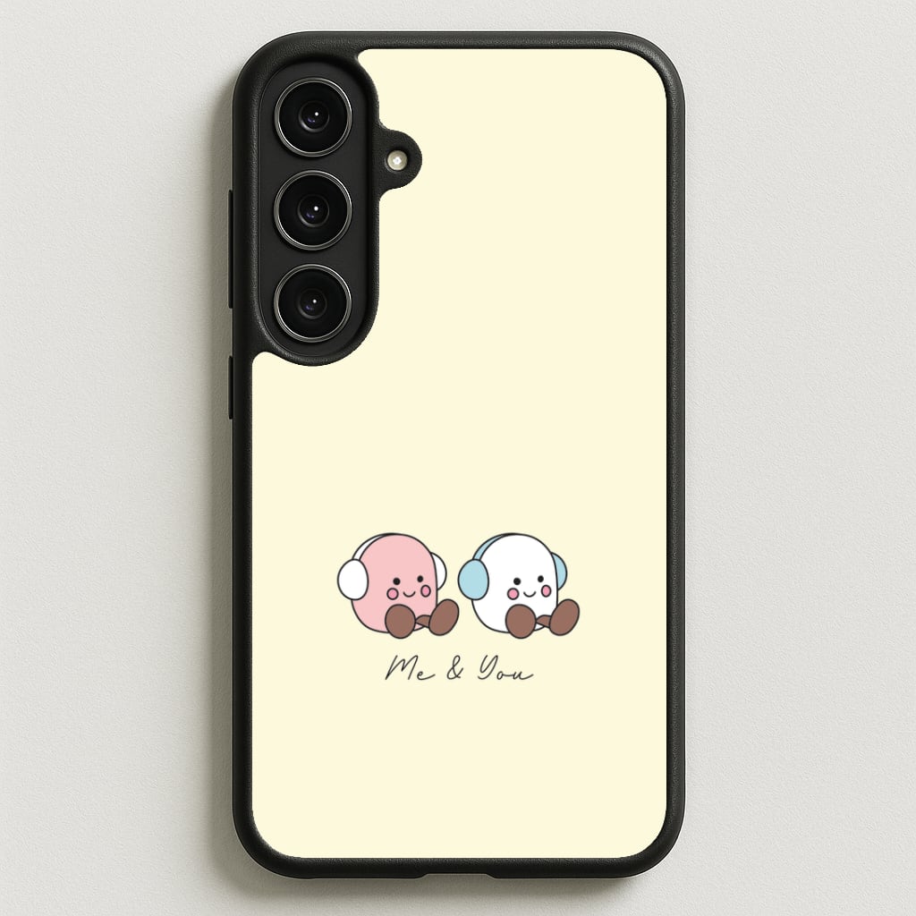 Cute Christmas Marshmellow Plushies Phone Case for Galaxy S25FE