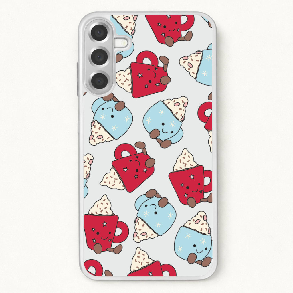 Christmas Drinks Plushies Pattern Phone Case for Galaxy A37