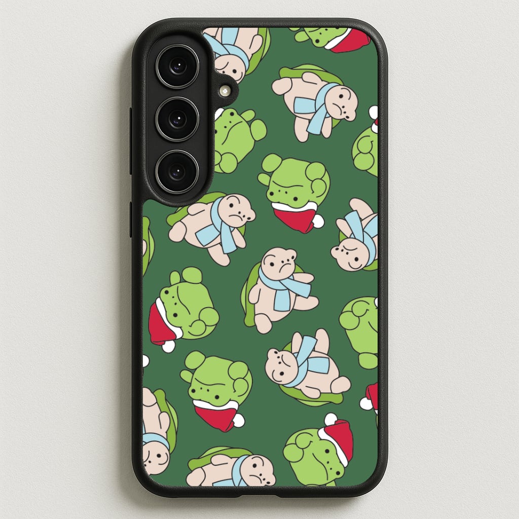 Grumpy Christmas Plushies Pattern Phone Case for Galaxy S25FE