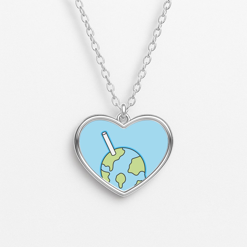 Straw - Juice Heart Necklace