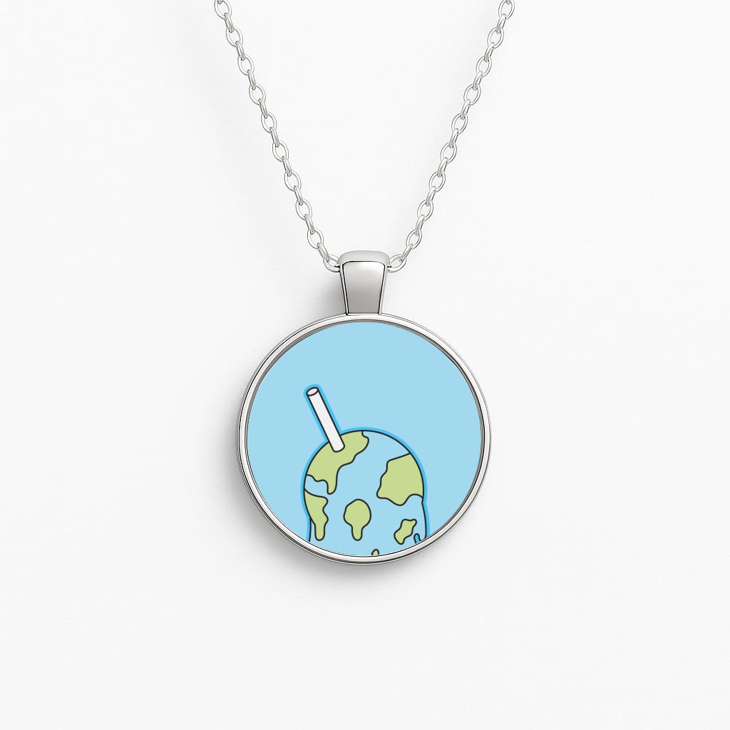 Straw - Juice Circle Necklace