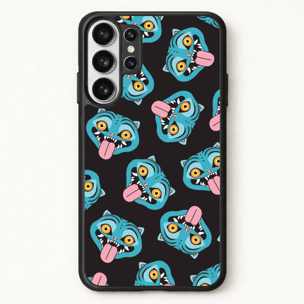 Demon Cat Pattern Phone Case for Galaxy S26 Ultra