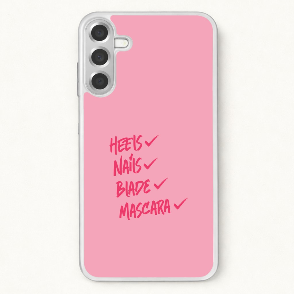 Heels, Nails, Blade, Mascara Phone Case for Galaxy A17