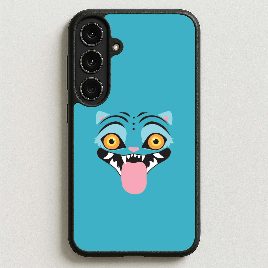 Demon Cat Face Phone Case for Galaxy S25FE