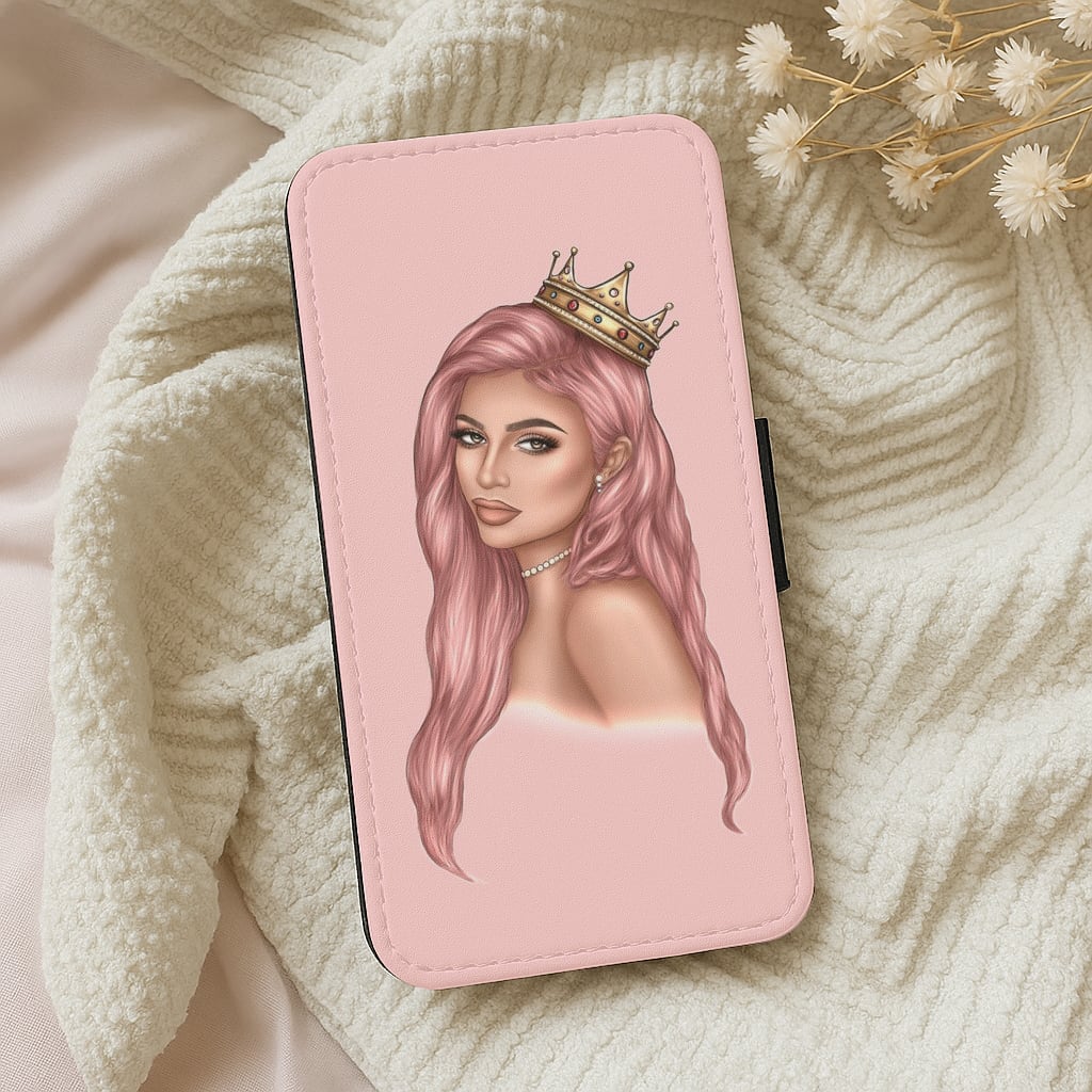 Kardashian Queen Flip Wallet Phone Case
