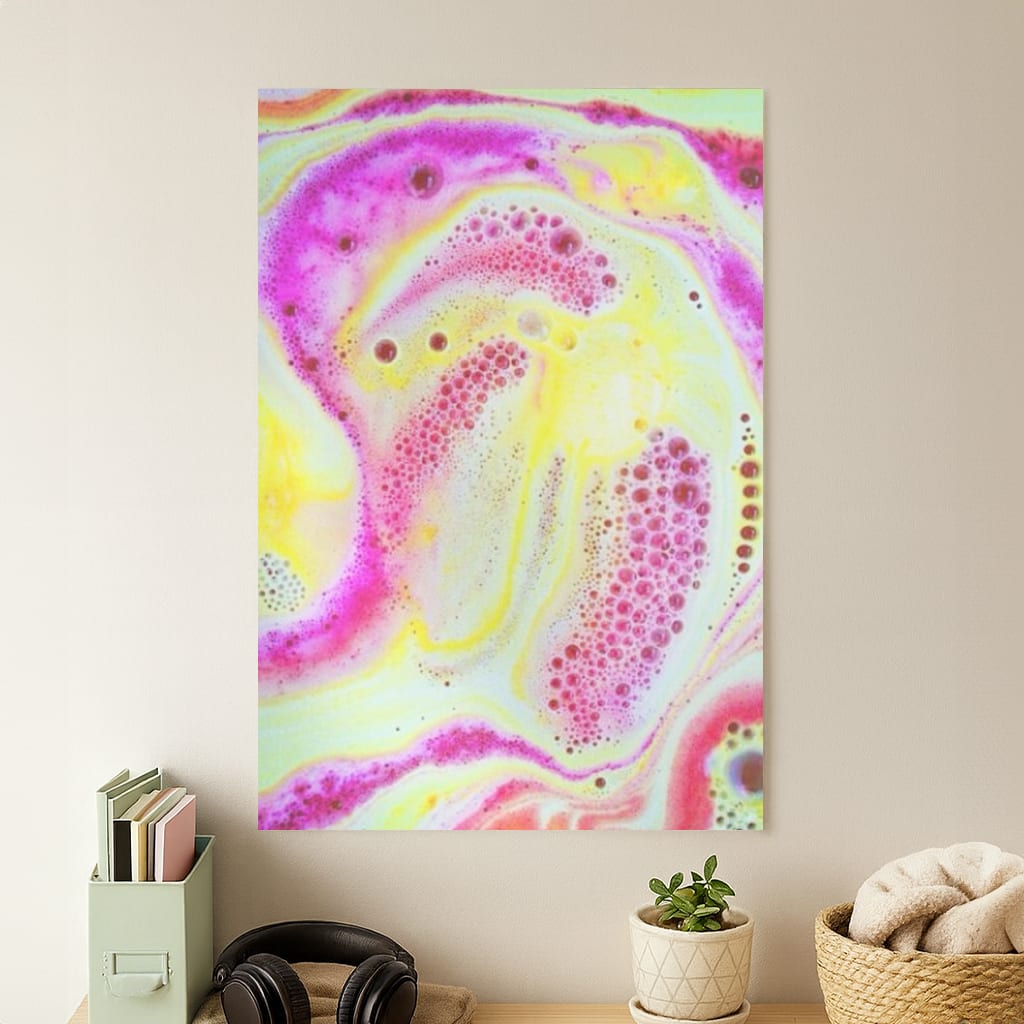 Super Colourful Bath Bomb Pattern Poster