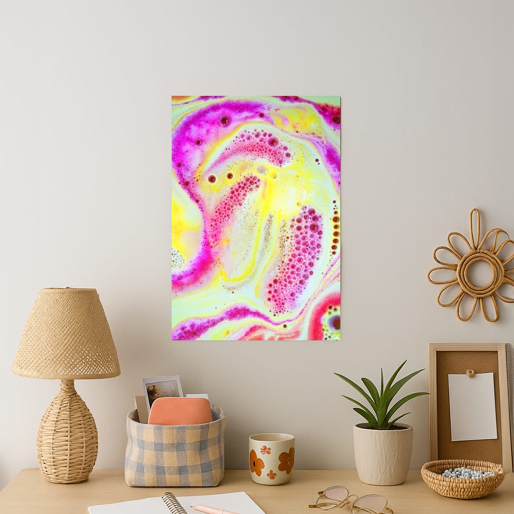Super Colourful Bath Bomb Pattern Art Print