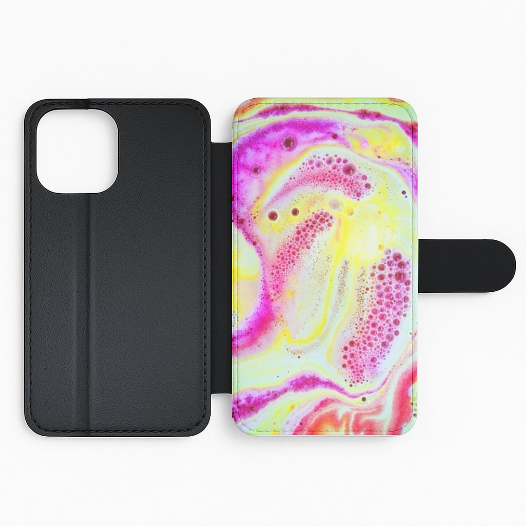 Super Colourful Bath Bomb Pattern Flip Phone Case