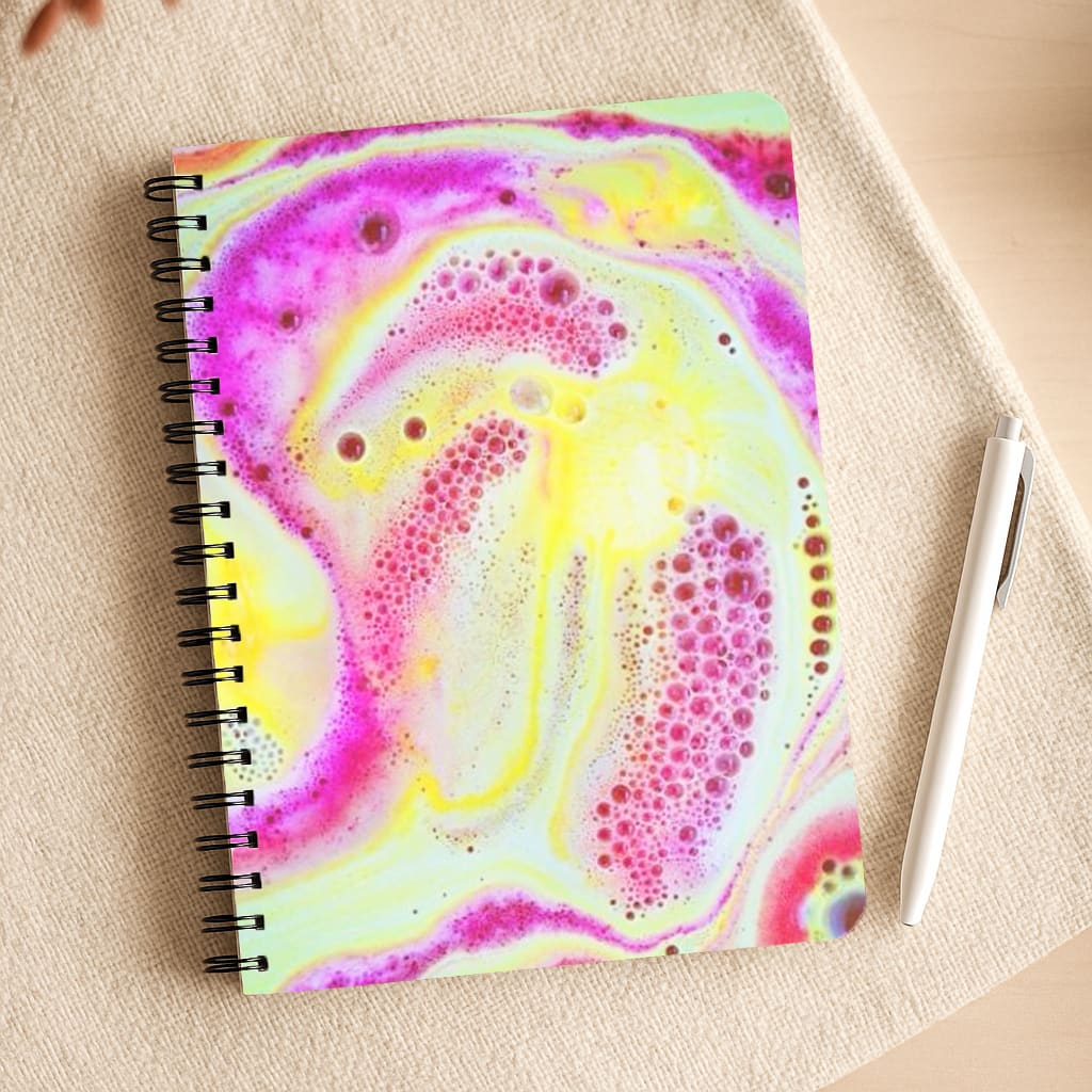 Super Colourful Bath Bomb Pattern Notepad