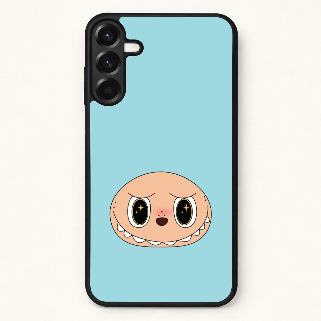 Cute Blue Monster Face Phone Case for Galaxy A57